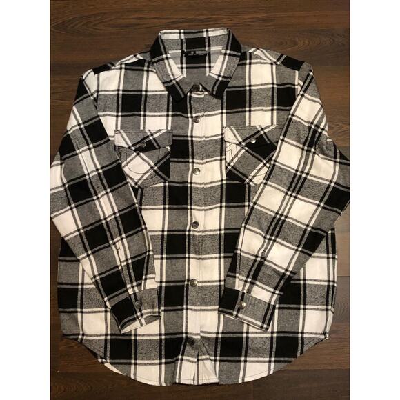 RareTrue Religion Flannel Shirt Plaid L Snap Western Logo On Pockets Mens Sz XL - Picture 1 of 12